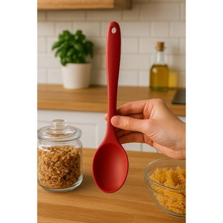 Colher de Silicone 27cm Grande VERMELHO ALTA QUALIDADE - LIVRE DE BPA utensílio cozinha