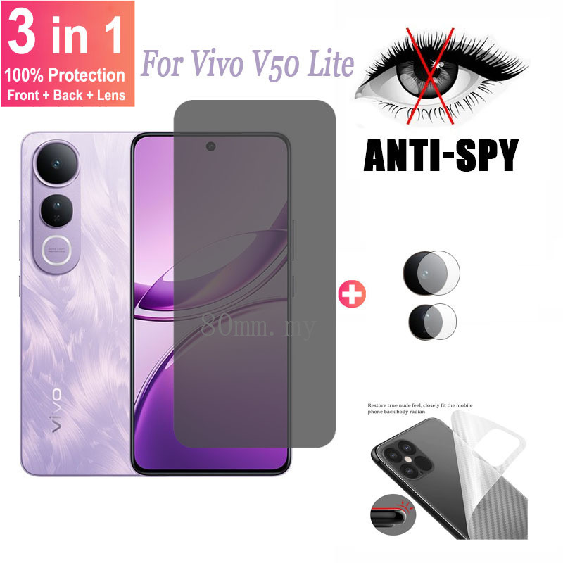 ฟิล์ม Vivo V50 Lite 5Gฟิล์มความเป็นส่วนตัวสําหรับVivo V50 Lite 4G V40 V30 Lite SE 4G 5G Anti-Spy ตัว