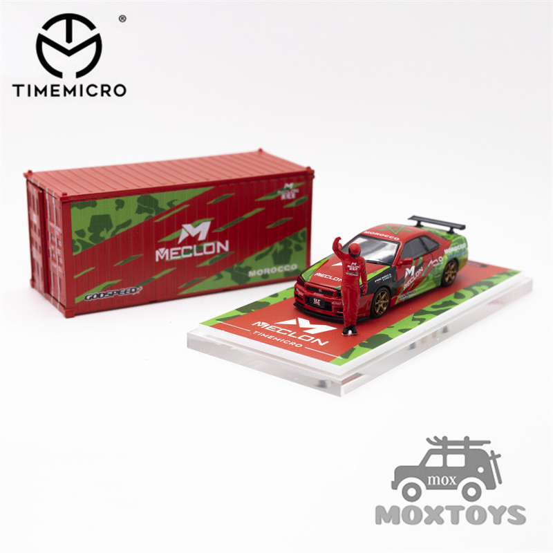 Time Micro 1:64 GT-R R34 Meclon limited999 รถโมเดลDiecast