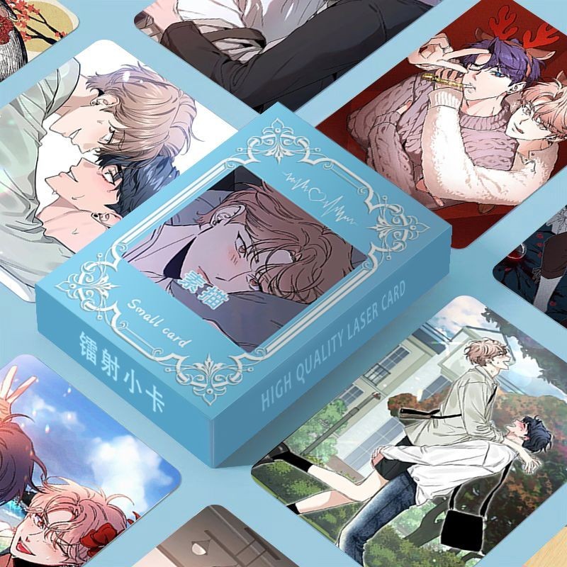 Sketch การ์ด BL Manhwa LOMO เกาหลีการ์ดรูปถ่ายกล่อง 50 ชิ้น HD การ์ดที่ไม่ทําซ้ํา | Boys Love Collec
