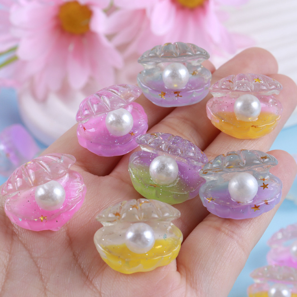 เรซินจำลองเปิดมุกเปลือกหอยอุปกรณ์เรซิน DIY ครีมกาวพวงกุญแจแม่เหล็กติดตู้เย็นวัสดุตกแต่ง – โปรปัง