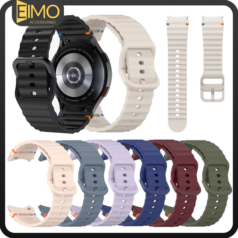 สายยางซิลิโคนอ่อนนุ่มกีฬา for Smartwatch Samsung Galaxy Watch FE 7 6 5 4 44 40 มม. 4 6 Classic 5 Pro 5 LTE