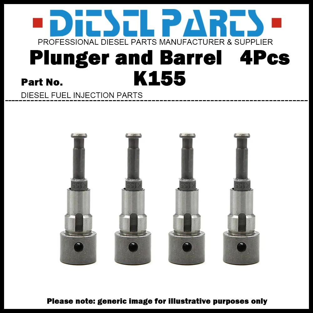4Pcs/Set ลูกปั้มน้ำมันเชื้อเพลิง อะไหล่ Plunger K155 140153-4320 นำไปใช้กับ Kubota