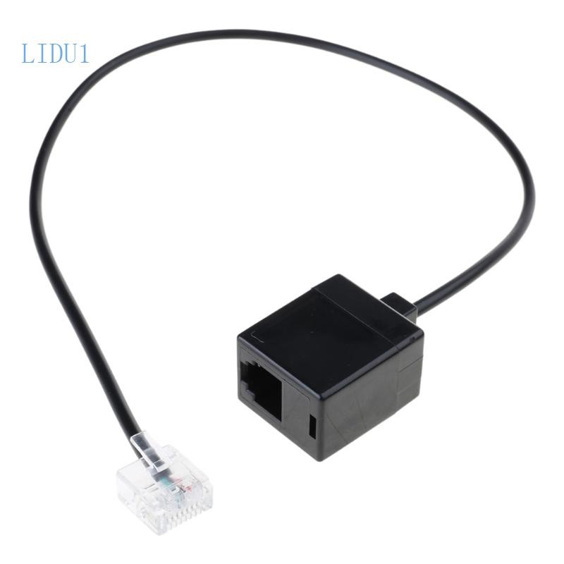 Lidu1 RJ45 ถึง RJ11 อะแดปเตอร์แปลงสายเคเบิล Ethernet สําหรับโทรศัพท์ Line Connector RJ45 8P8C ชาย RJ