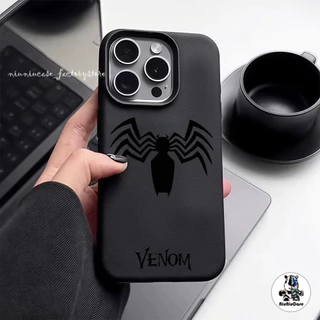 คสหนัง For iPhone 16 Pro Max iPhone 11 เคสนิ่ม สีลูกกวาด น่ารัก แมงมุม 👀 For iPhone15 14 13 12 Pro max XS XR 7 8 Plus
