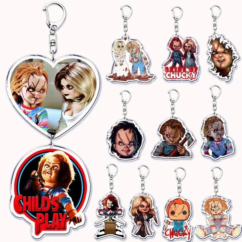 ภาพยนตร์สยองขวัญ Chucky Bride พวงกุญแจสำหรับอุปกรณ์เสริม กระเป๋า จี้ ตุ๊กตาผีฮาโลวีน พวงกุญแจ แหวน พวงกุญแจ เครื่องประดับ ของขวัญสำหรับแฟนๆ