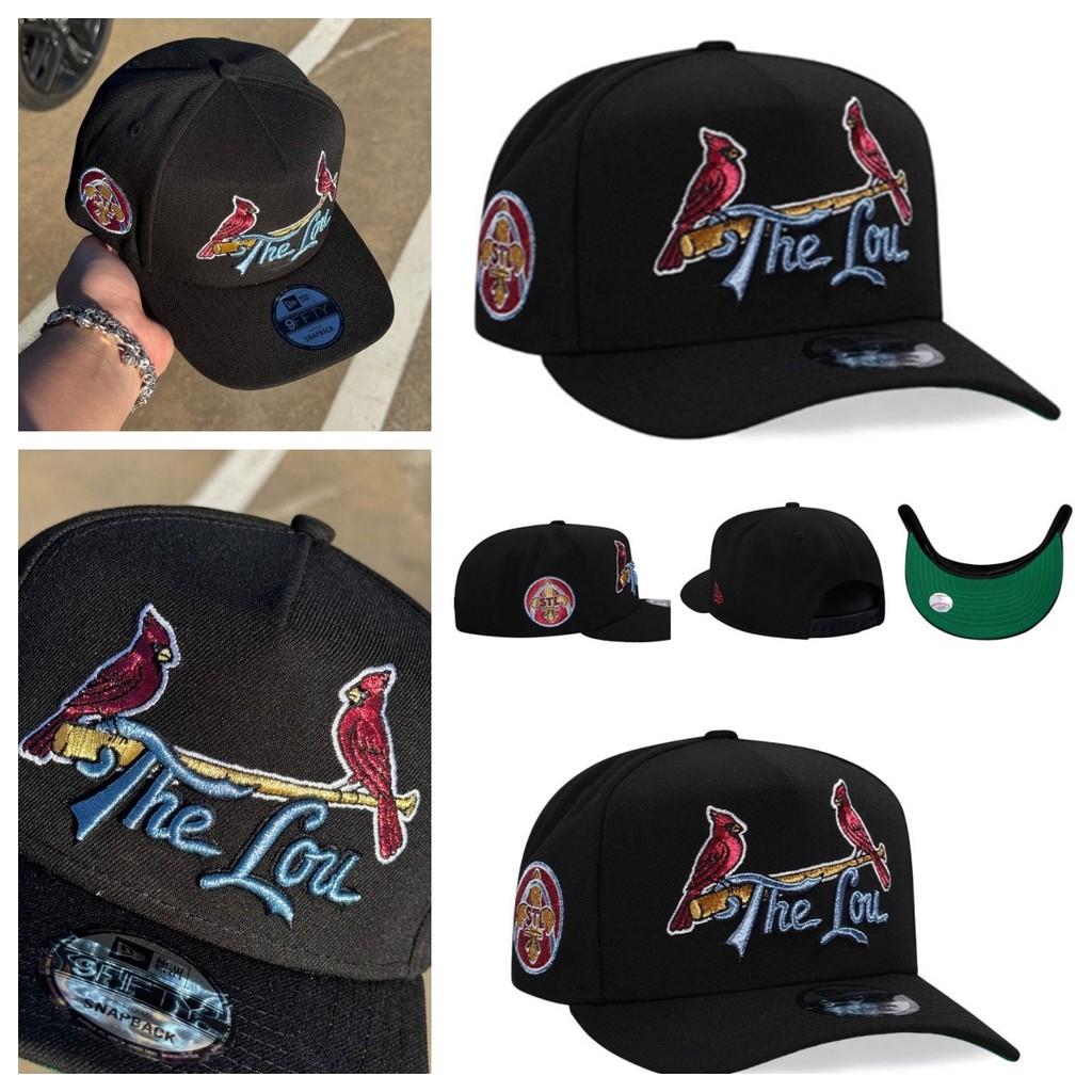สีดํา เซนต์. Louis Cardinals The Lou 9Fifty ใหม่/Era ปรับ NWT Snapback หมวก _ EBay Fine Icon เย็บปัก