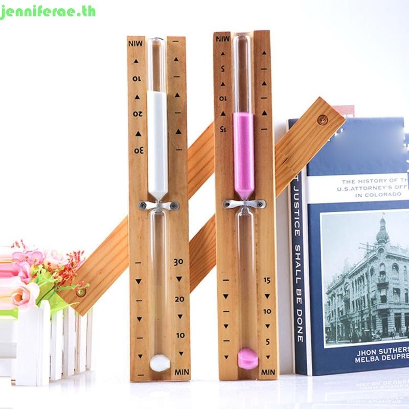 Jenniferae นาฬิกาทรายซาวน่าแบบพกพาติดผนังหมุน 15 นาที Duarble Sandglass นาฬิกาจับเวลา