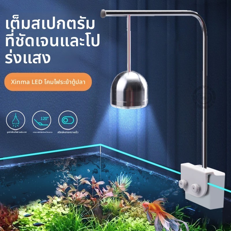 โคมไฟตู้ปลา LED ขนาดเล็ก แขวนคลิป สําหรับพืชน้ํา ปลาเขตร้อน ปลาสวยงาม