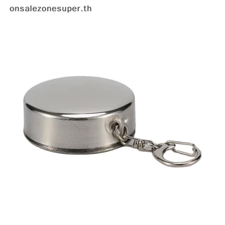 Ons ถ้วยพับสแตนเลสพร้อมพวงกุญแจแบบพกพาแบบยืดหดได้ถ้วยกล้องส่องทางไกลที่