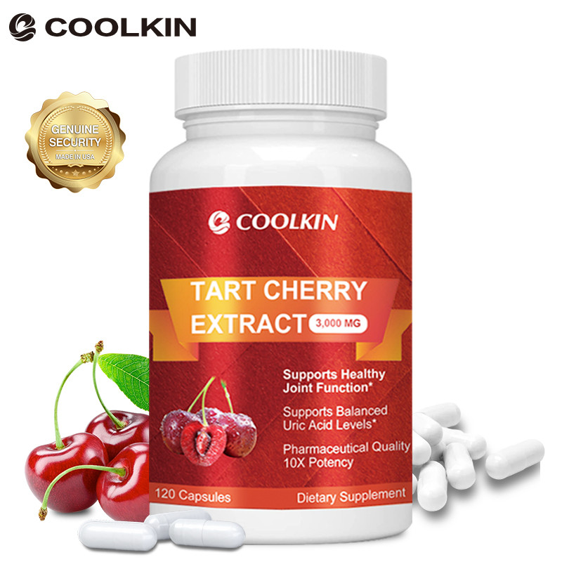 Coolkin Tart Cherry Extract - รองรับฟังก์ชั่นร่วมเพื่อสุขภาพ - 30/60/120 แคปซูล - ไม่มีสารให้ความหวาน รสเทียม