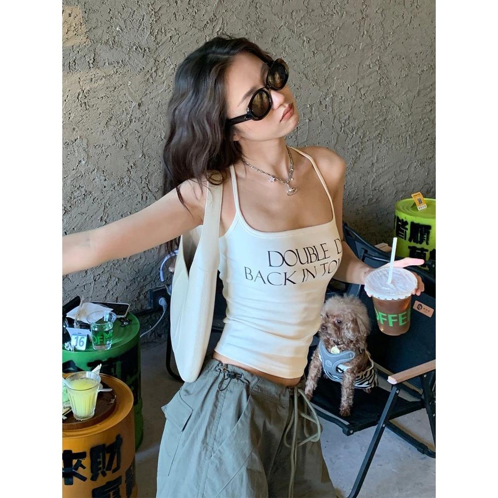 เสื้อสายเดี่ยวหญิง มีบราในตัว Built-in Bra camisole 1086