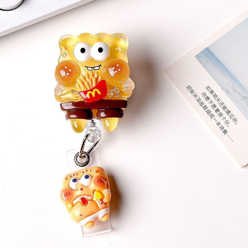 [Gaoyan Luminous] Lingna Belle ins Simple Retractable Easy-Pull Buckle Nurse Doctor Badge Clip Work ID Card Holder ราคา ถูกที่สุด ดีลบีเคเค