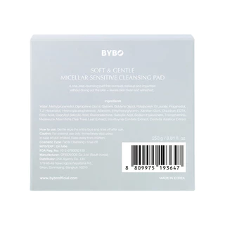 Bybo บายโบ คลีนซิ่ง เเพด ซอฟท์ เเอนด์ เจนเทิล ไมเซลลาร์ เซนซิทีฟ 250 กรัม