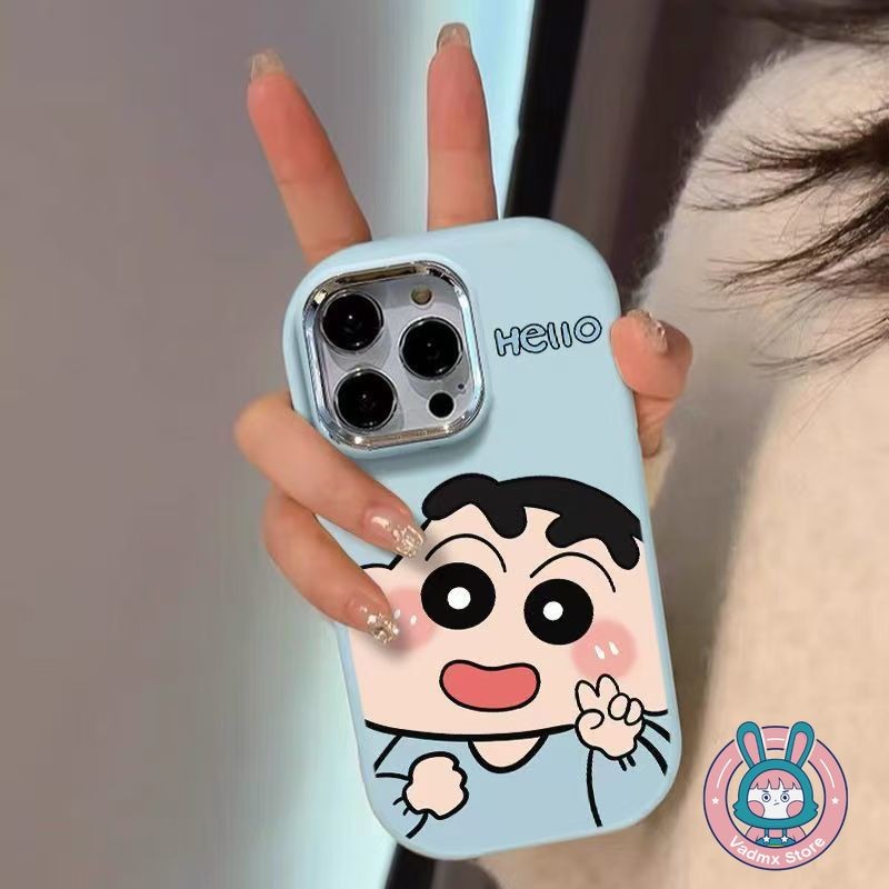 น่ารักเครยอนชินจังสําหรับVivo V50 V40 Pro V30 V29 V27 V27E V25 V23 V21 V21S V20 Pro V15 Y77 Y77E Y76S Y74S Y76 Y76 Y76 Y16 Y02Sการ์ตูนป้องกันการล่มสลายฝาครอบโทรศัพท์ตลก