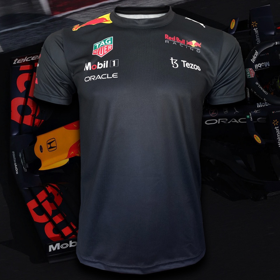 Red Bull Racing ชุดทีม Red Bull Racing เสื้อยืด F1 Red Bull Racing fm0053 Sergio Perez S-5XL ขนาดกีฬ