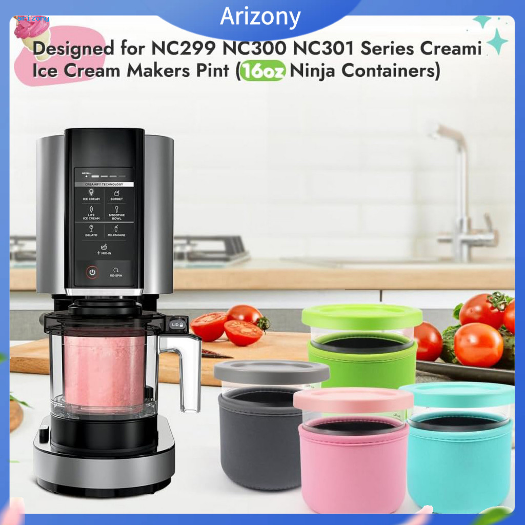 penstok ถ้วยสําหรับ Ninja Nc501 Pints Sorbet ฝาครอบคอนเทนเนอร์ 4pcs Ninja Nc501 Pints ไอศกรีมถ้วยแขน