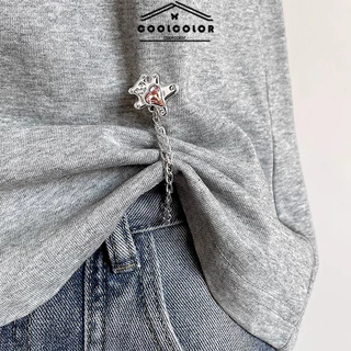 ในไทย✨1 ชิ้นคลิปเข็มกลัดติดแขนเสื้อ ยึดขากางเกง แฟชั่น ปรับได้แบบแม่เหล็กในการยึดติด Magnetic buckle