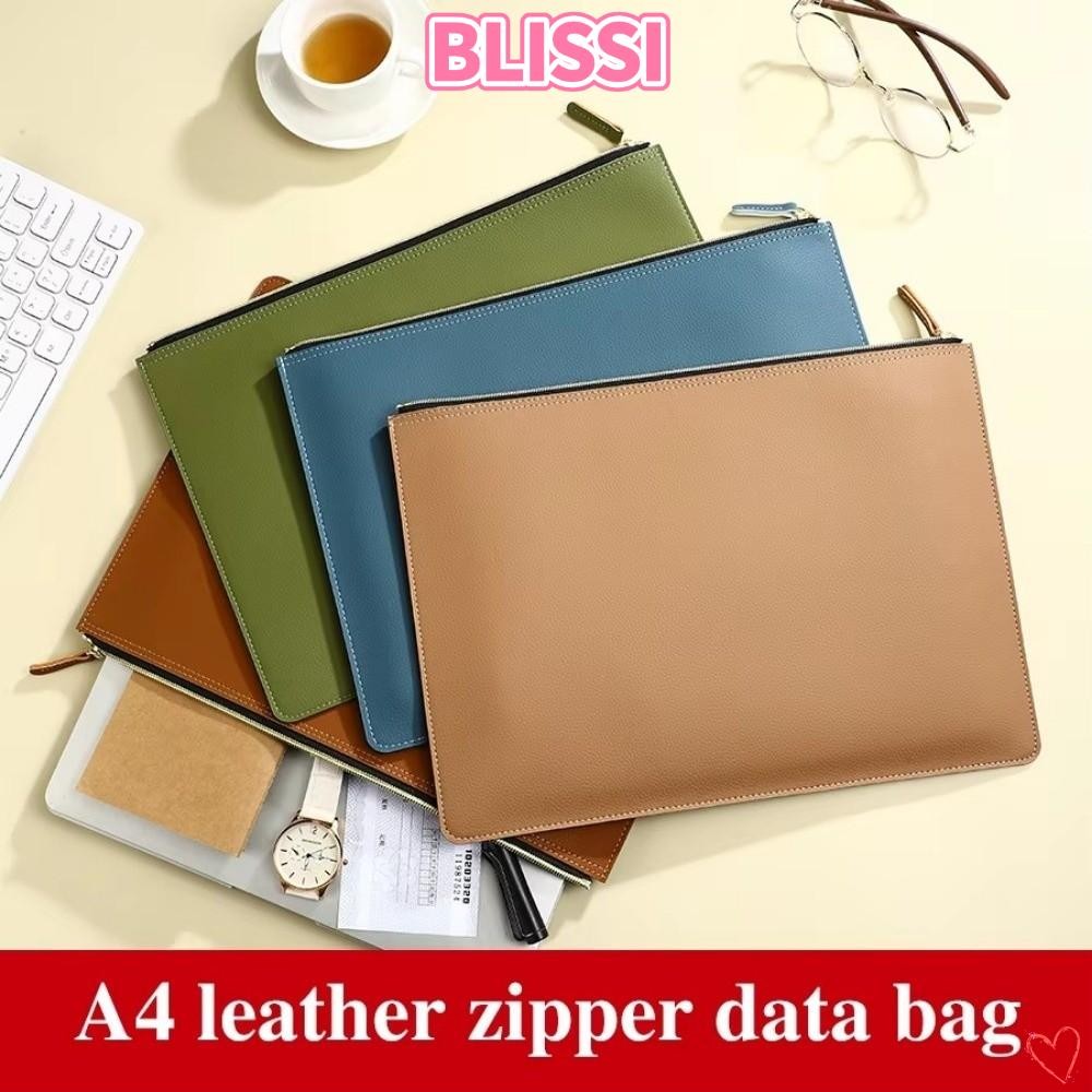 ความสุข‌I Slim Tote Bag, PU Leather Multiple Colours Business Briefcase, 2025 A4 Waterproof with Zip