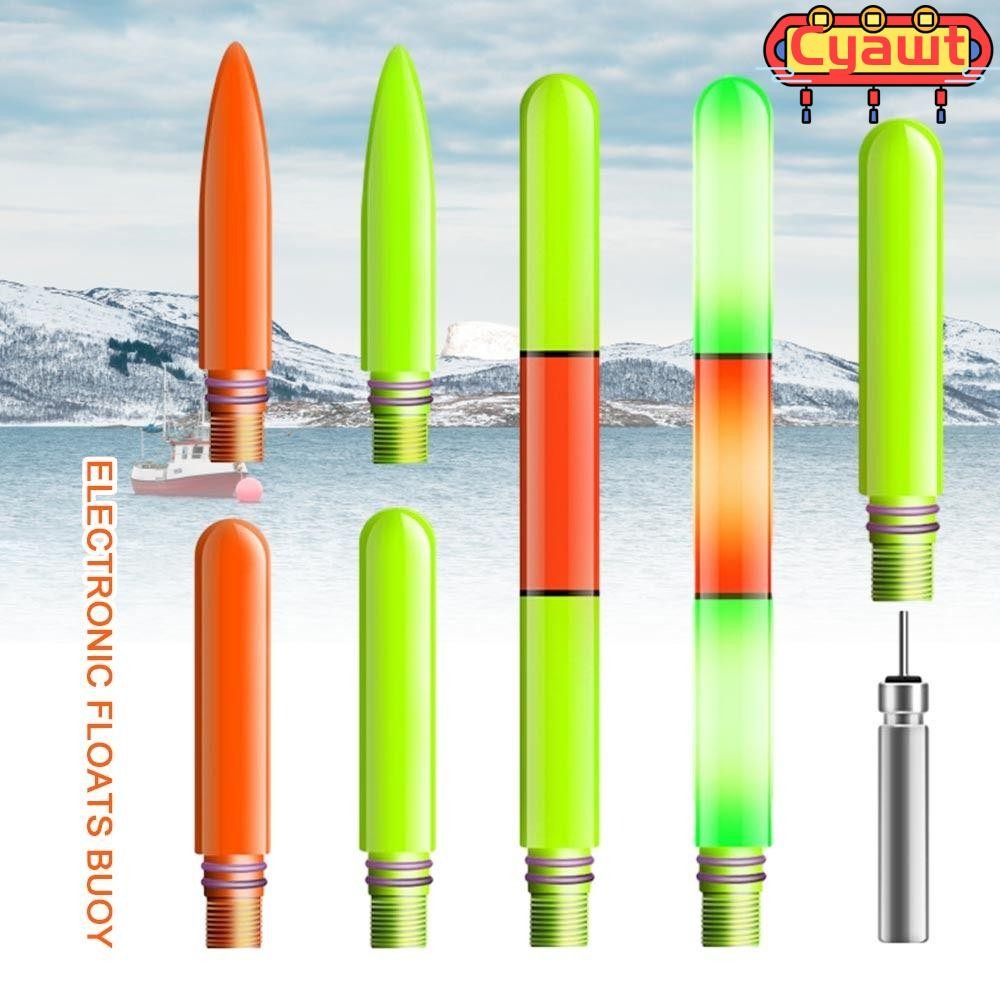 CYAWT ทุ่นลอยตกปลา LED พร้อมเซ็นเซอร์เปลี่ยนสี ความสว่างสูง อ่อนไหวสูง ใช้งานกลางคืน ใช้ถ่าน CR425
