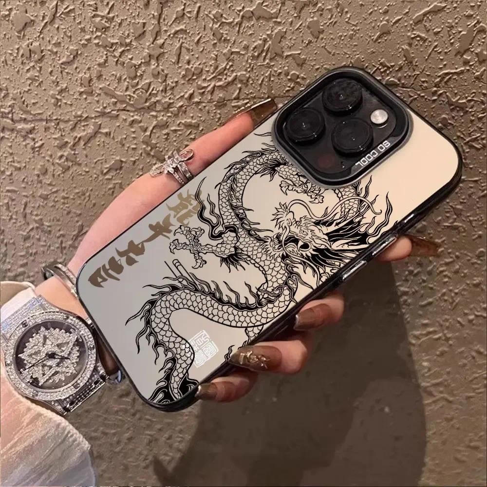 สําหรับ Infinix Hot 50i / Hot 50 Pro Plus / Hot 50 4G 5G / Hot50 Pro + กรณี Dragon Totem หรูหราเงิน IMD เคสโทรศัพท์สําหรับ Infinix Hot50i X6531 X6882 X6720 X6880 Matte Cover Fundas