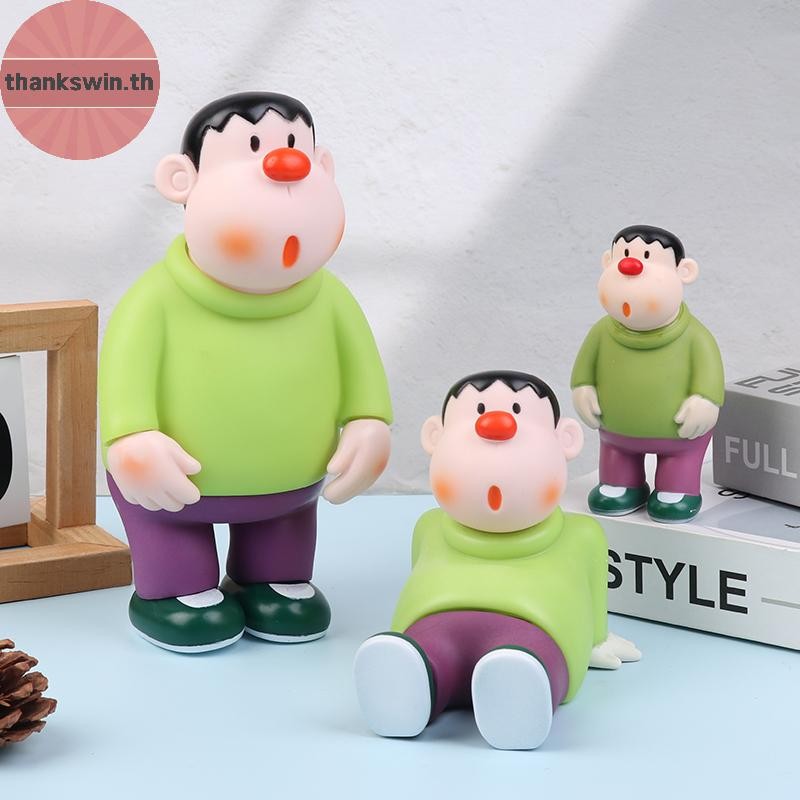 Thankswin อะนิเมะ Doraemon Fat Tiger รูป Debut รุ่นเล่นไวนิลตุ๊กตาเดสก์ท็อปตกแต่งการ์ตูน Action Figure ของเล่นของขวัญ PVC th