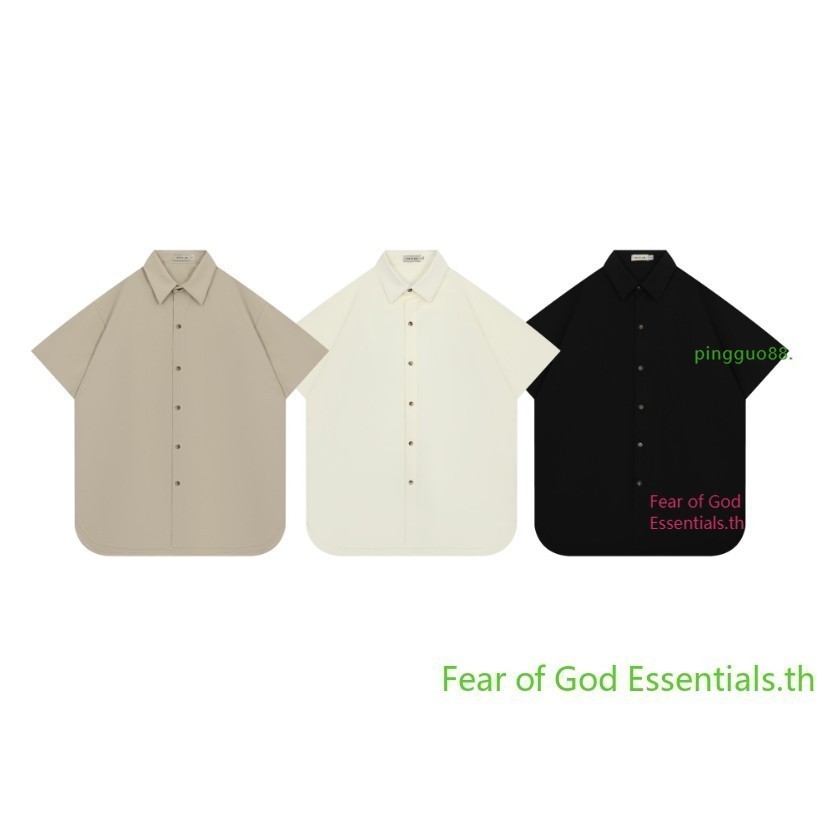Fear OF GOD FOG Eternal Main Line Eternal Collection High Street เสื ้ อเชิ ้ ตแขนสั ้ นลําลองหลวม