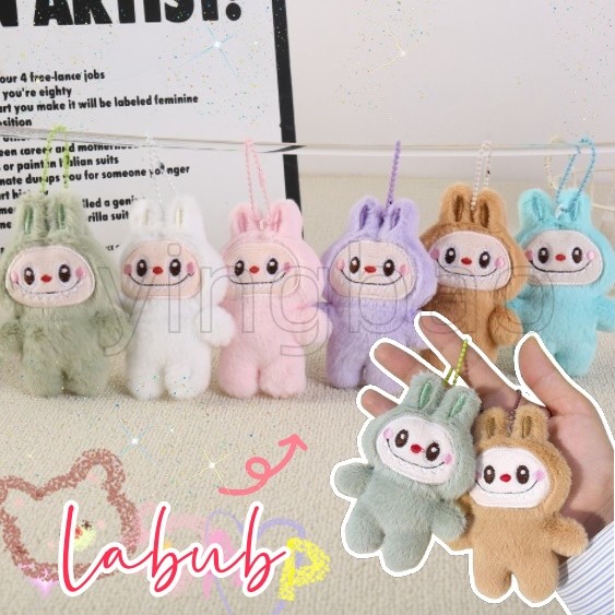 Kawaii การ์ตูน LABUBU Monster ตุ๊กตา Plush Series ตุ๊กตากระเป๋าจี้น่ารักตกแต่งแขวน Trinket พวงกุญแจ