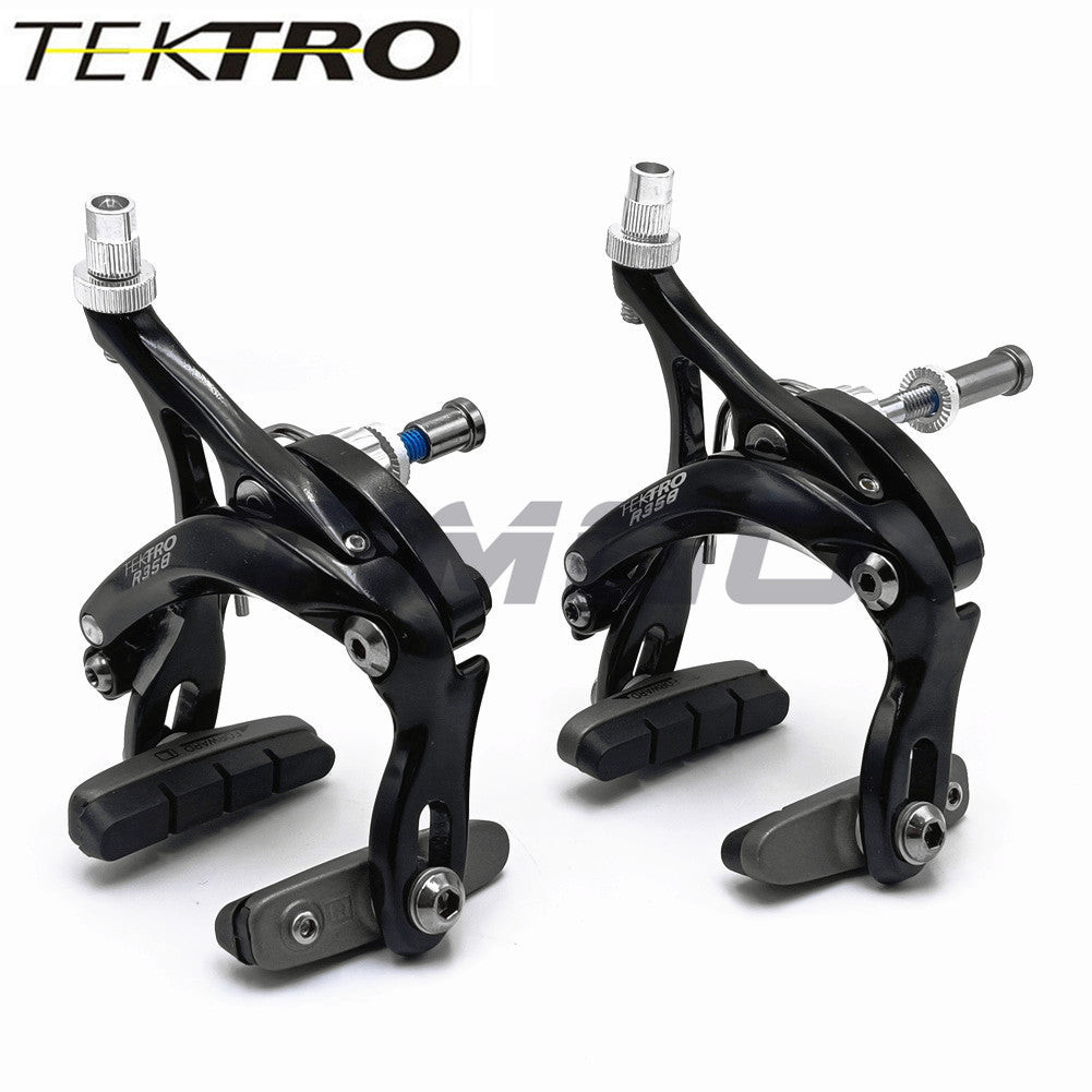 Tektro R358 แผนที่จักรยานยาว Reach Dual Pivot C-Brake Rim เบรค Caliper ตลับหมึกเบรครองเท้า