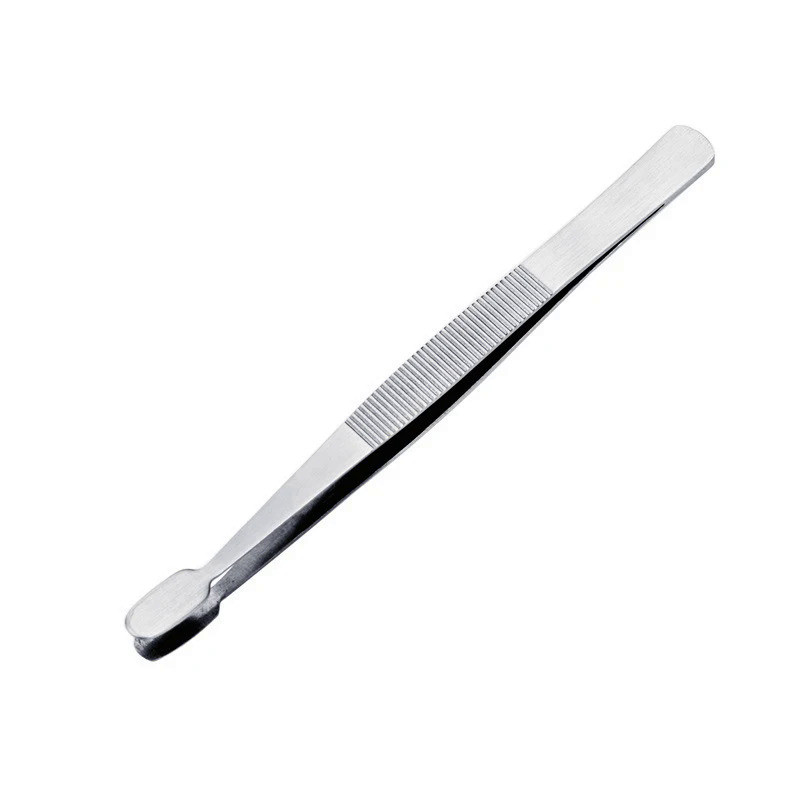 Stainless steel ophthalmic tweezers ophthalmic tweezers 10cm tweezers platform toothed double eyelid