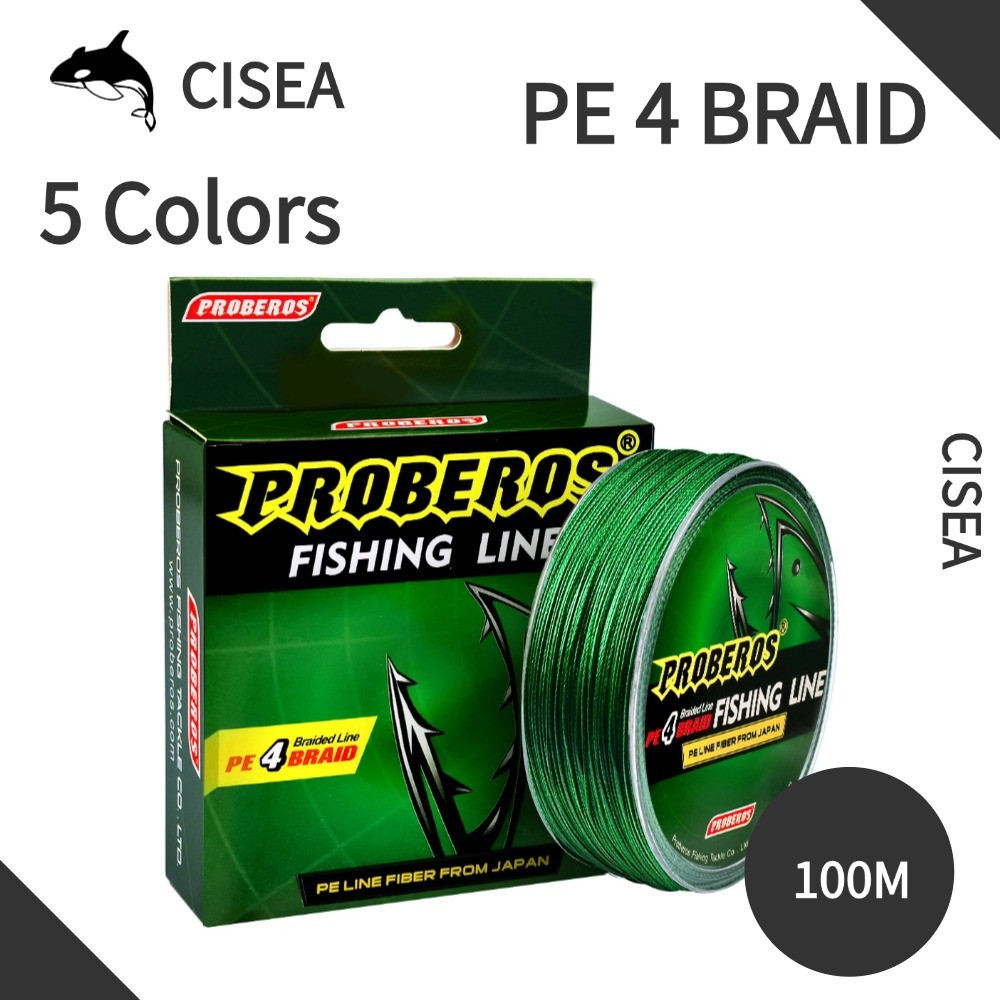 CISEA F47 สาย pe ถัก 4 ตกปลา เอ็น สายพีอี ถัก 4 สายเอ็นx4 100m 5สี สายตกปลา