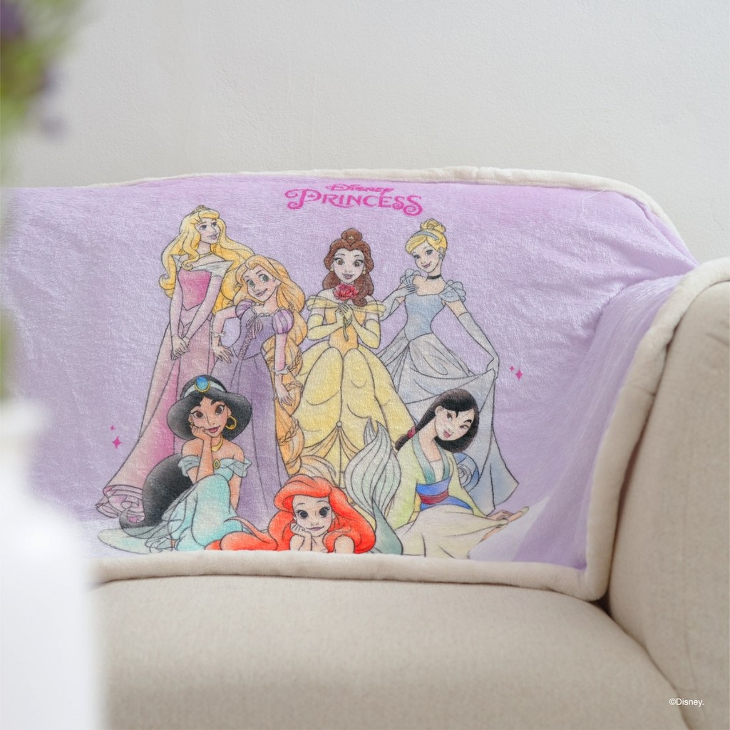 SB Design Square ผ้าห่ม DISNEY รุ่น PRINCESS-MIX-01 สีม่วงอ่อน (150x75x1.5 ซม.) แบรนด์ DISNEYHOME