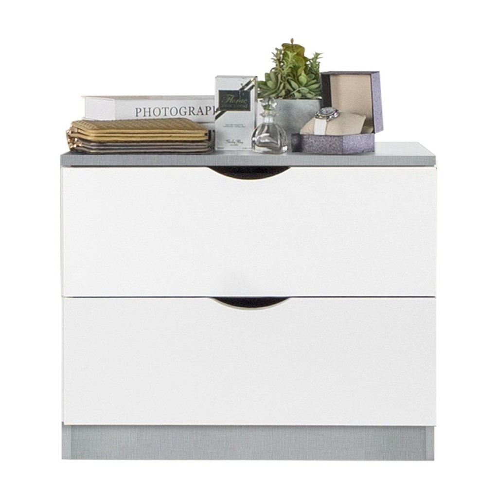 SB Design Square ตู้เตี้ยลิ้นชัก 2 ชั้น รุ่น Pody สีขาว (60x40x50 ซม.) แบรนด์ KONCEPT FURNITURE