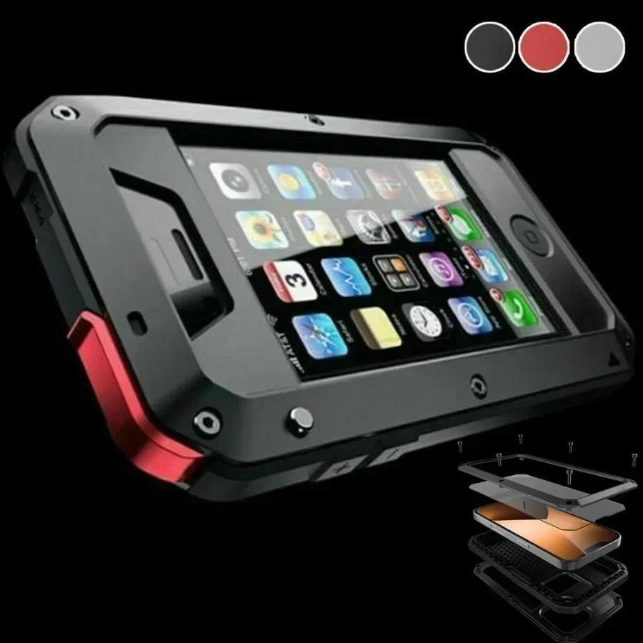 Heavy Duty อลูมิเนียมเกราะโลหะเคสโทรศัพท์กันกระแทกป้องกัน Doom สําหรับ iPhone 17 16 15 14 13 12 11 Pro Max XS XR 8 7 Plus