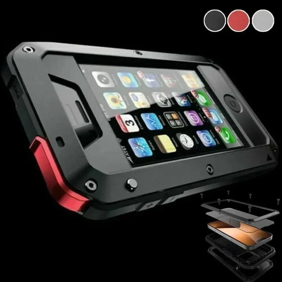Heavy Duty อลูมิเนียมเกราะโลหะเคสโทรศัพท์กันกระแทกป้องกัน Doom สําหรับ iPhone 17 16 15 14 13 12 11 Pro Max XS XR 8 7 Plus