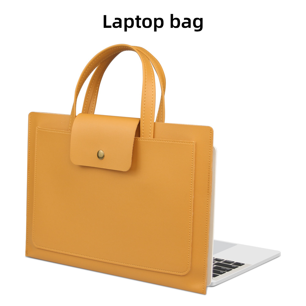 กระเป๋าถือแล็ปท็อปสําหรับแล็ปท็อปขนาด 12-16 นิ้ว,Mac-book,ที่เก็บอุปกรณ์เสริม,Anti Scratch Full กระเป๋าแล็ปท็อปกันน้ํา - รูปที่ 3