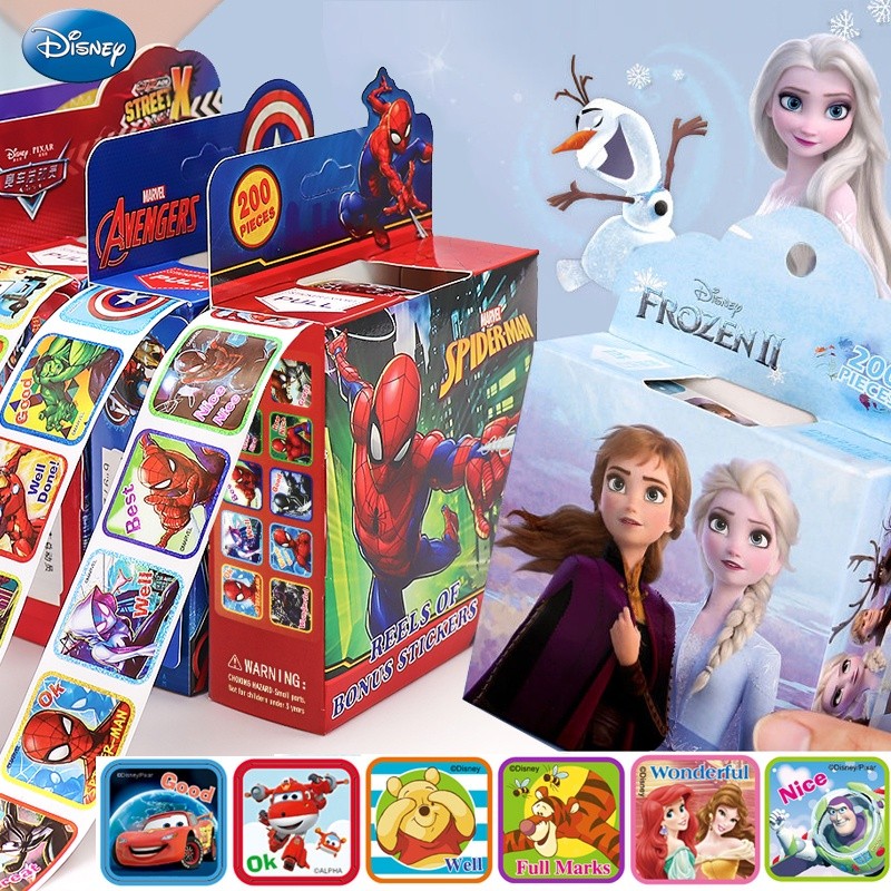 200 ชิ้นการ์ตูน Disney Frozen Princess My Little Pony สติกเกอร์ของเล่นเด็กสาวของขวัญ Disney รางวัลสติกเกอร์ Encourage ป้ายม้วนสําหรับเด็กสร้างแรงบันดาลใจสติกเกอร์สําหรับเด็ก