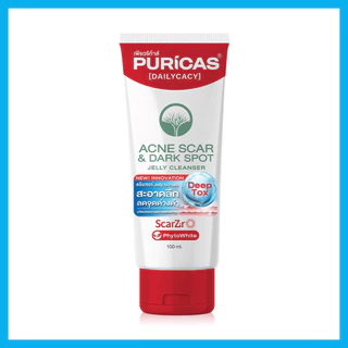 Puricas Acne Scar Dark Spot Jelly Cleanser 100ml เพียวริก้าส์ คลีนเซอร์เนื้อเจลลี่ที่เปลี่ยนเป็นฟองโฟมธรรมชาติ.