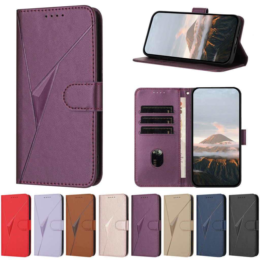 ซองหนังสําหรับoppo Reon 4 4F 5 5F A32 A33 A53 A54 A53S A60 A73 A74 A93 A94 F17 F19 2020 Pro Lite 4G 5G Flipหรูหราผู้ถือบัตรกระเป๋าสตางค์