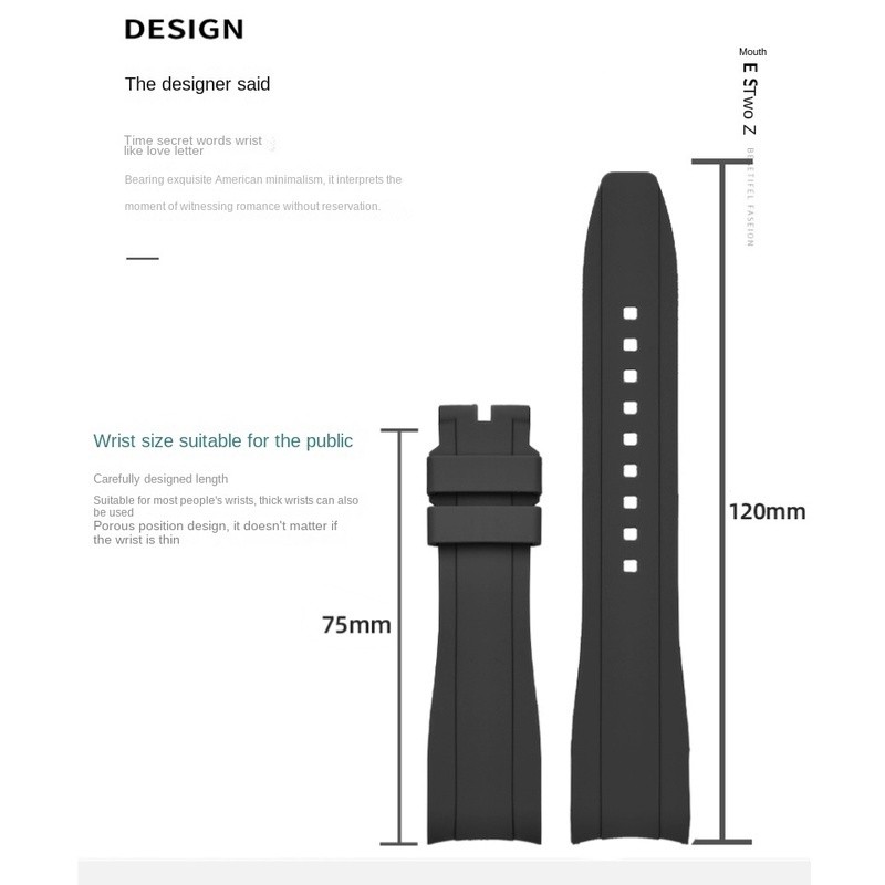 สายรัดปลายโค้ง 22 มม. เหมาะสําหรับ Blancpain X S-Watch Fifty-Strap เครื่องมือสายซิลิโคนอ่อนนุ่มผู้ชายผู้หญิงกันน้ํากีฬาสายรัดข้อมือผีเสื้อหัวเข็มขัด