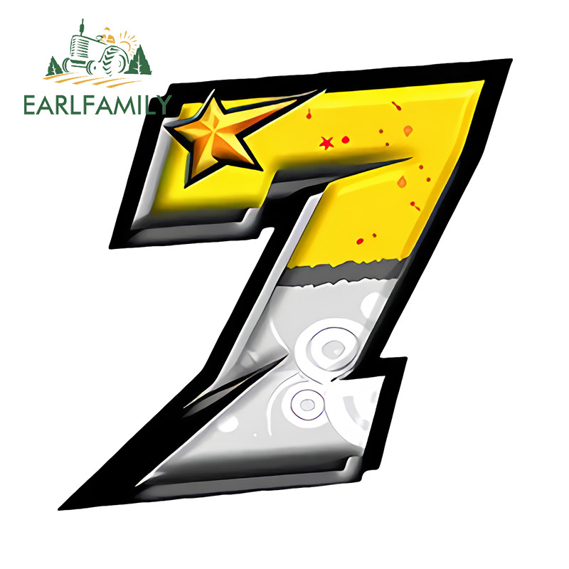 EARLFAMILY 13 ซม.Racing หมายเลขรถสติกเกอร์แฟชั่นรถจักรยานยนต์ Trunk JDM Decals กระจกมองหลังสเก็ตบอร์ดกันน้ํารถจัดแต่งทรงผม