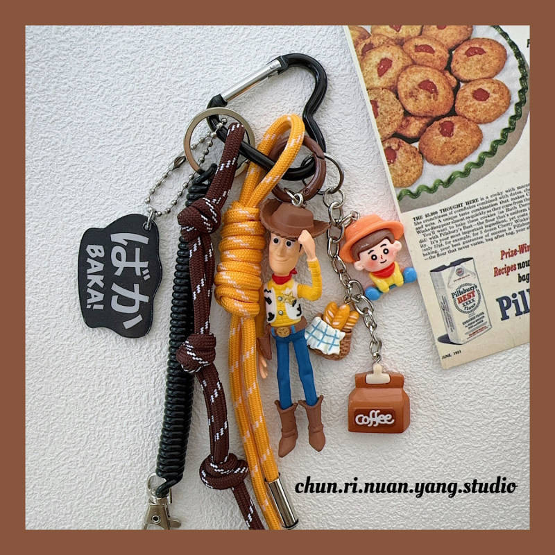 Original Ins Hudi Basguang Year Miu Series Car Keychain Handbag Pendant Woven Lanyard Gift o6CO