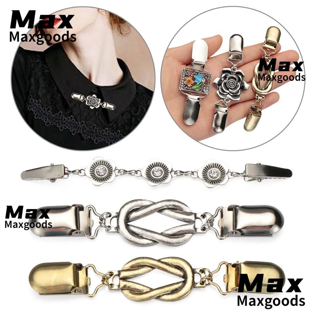 Maxg คาร์ดิแกนคลิปเสื้อคอปกดอกไม้อินเทรนด์ Charm ของขวัญแฟชั่นคลิปเป็ด Claspsps