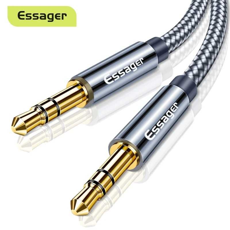 ESSAGER 3.5 มม.AUX Cable Audio Male to Male Adapter Braid 1.2M - EYP35-DY0G