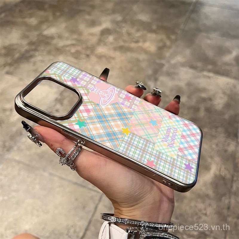 เคสโทรศัพท์ลายสก๊อตสีโดปามีนสำหรับแอปเปิ้ลสำหรับ iPhone 7/8PLUS 16PROMAX 12 15 14 13 11 PROMAX ชุบด้วยไฟฟ้ากรอบ xsmax XS XR 16 11 14 13 12 15 Pro อุปกรณ์ป้องกันการดูดซับแรงกระแทก qvsj - รูปที่ 7