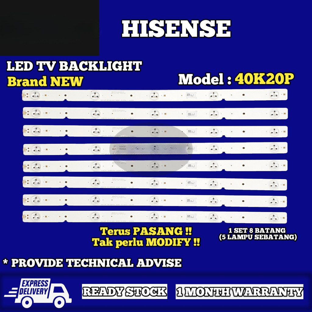 HISENSE 40K20P 40 INCH LED TV BACKLIGHT ( LAMPU TV ) ไฟ LED BACKLIGHT