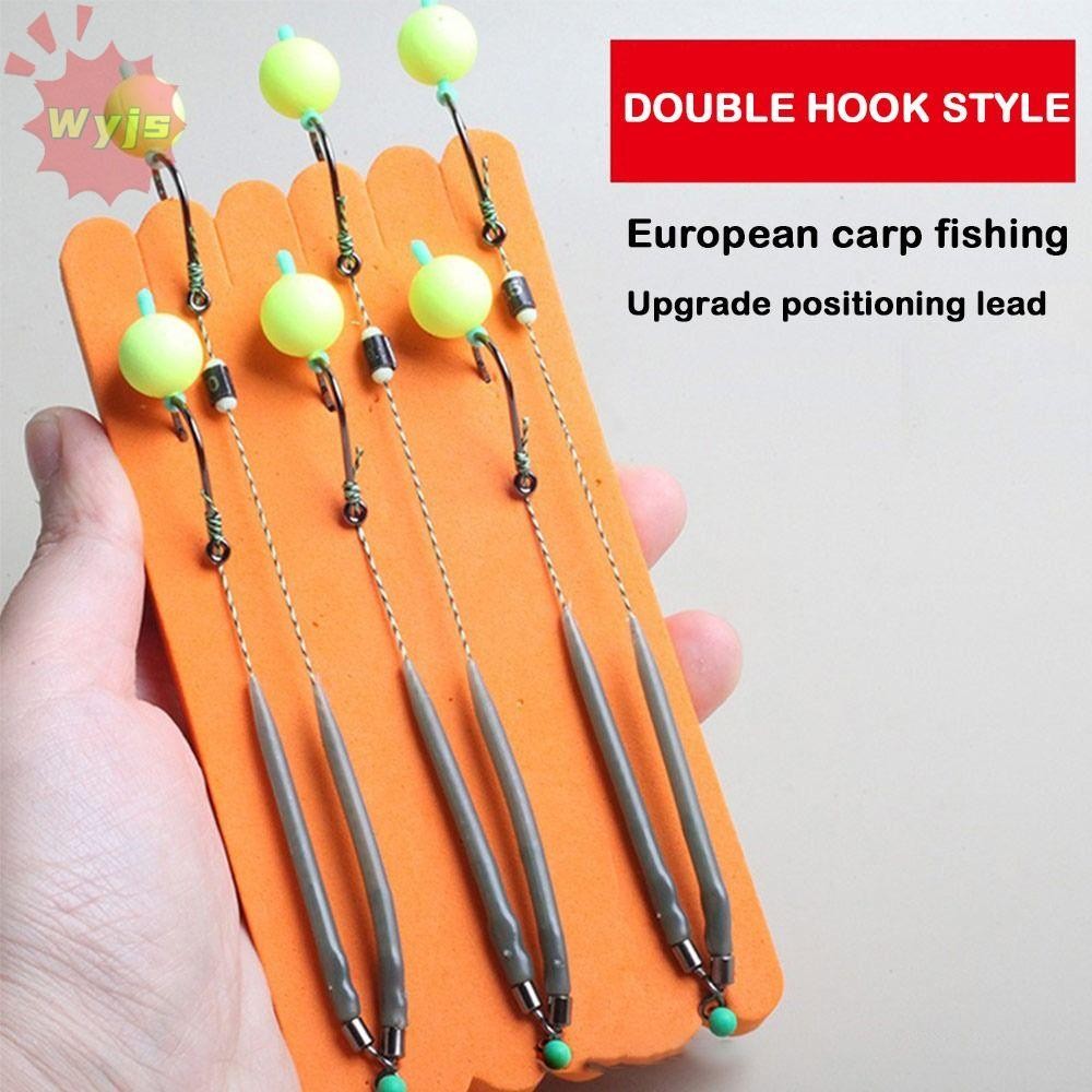 Wyjs ตะขอตกปลาปลาคาร์พ, อุปกรณ์ตกปลาปลาคาร์พ Anti twining Hair Rig Hook, หญ้าปลาคาร์พผม Rig ตะขอตกปลา Fishhook