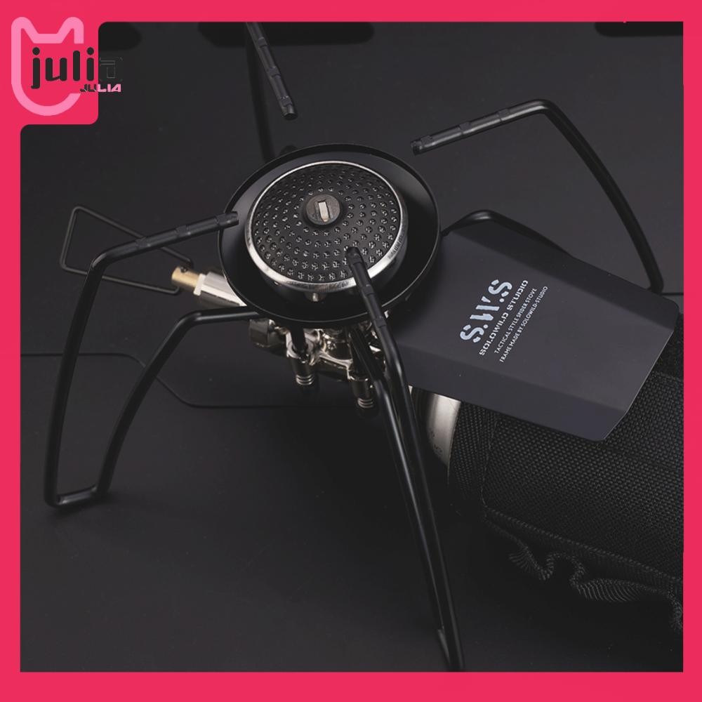 [Julia1.th] 2900w เตาแก๊สแบบพับได้อาวุธเตาแมงมุมสําหรับเดินป่ากลางแจ้งทําอาหาร
