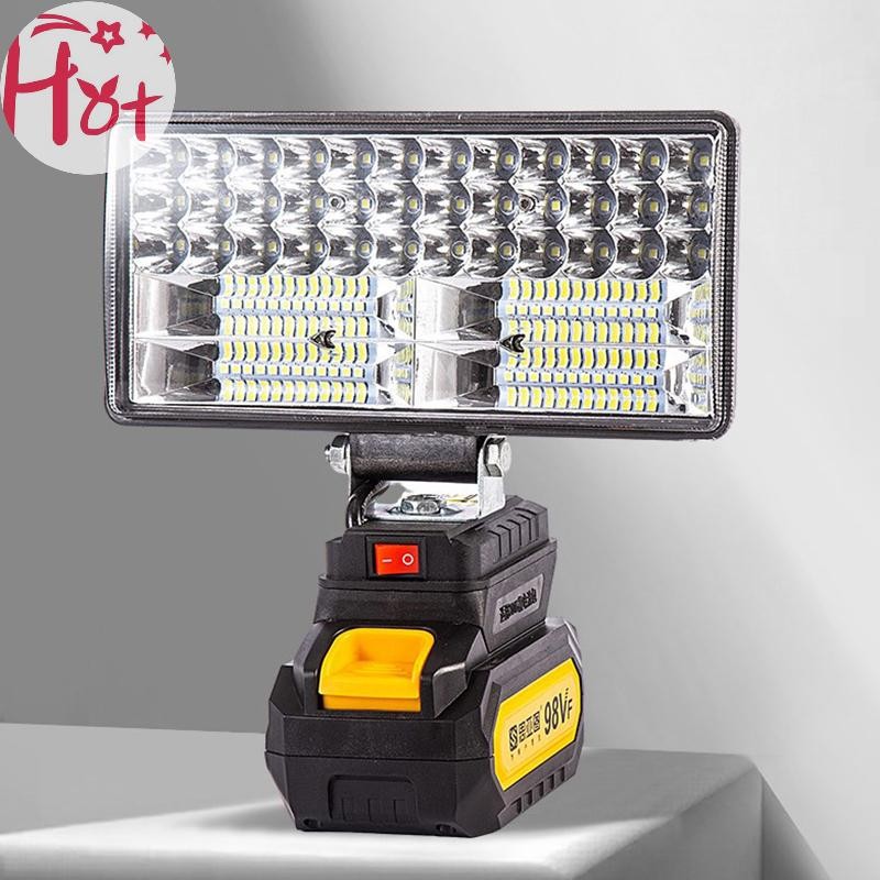 GE สําหรับ 18V Li-ion LED ทํางาน 3/4 นิ้วไฟฉายแบบพกพาฉุกเฉินน้ําท่วมโคมไฟ Camping โคมไฟสแควร์