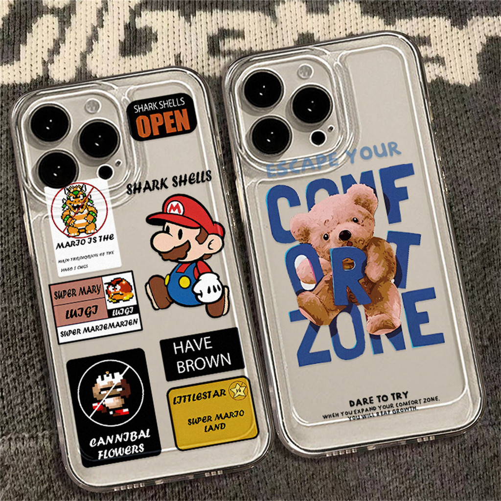เคส สําหรับ for Realme C11 2021 C35 C55 C53 C21 C20 การ์ตูน กันกระแทก การป้องกันเลนส์ ชัดเจน อ่อนนุ่ม